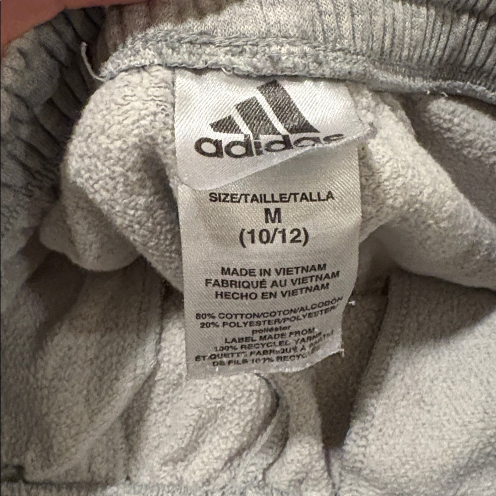 Adidas Kids Light Gray Joggers - Picture 6 of 6